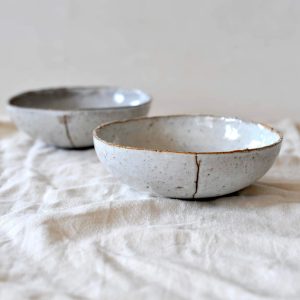 Bol à soupe blanc, céramique d’Ingrid Debard