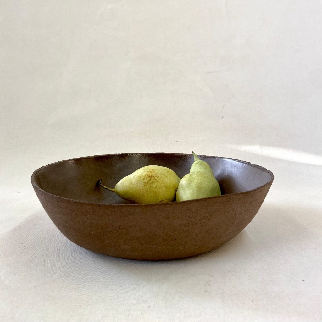 Bol beige et brun, céramique d’Ingrid Debard
