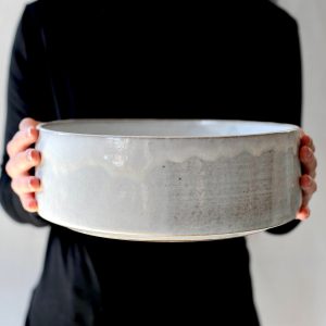 Bol de service blanc, céramique d’Ingrid Debard