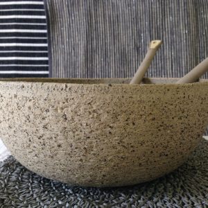 Bol gris rugueux, céramique d’Ingrid Debard