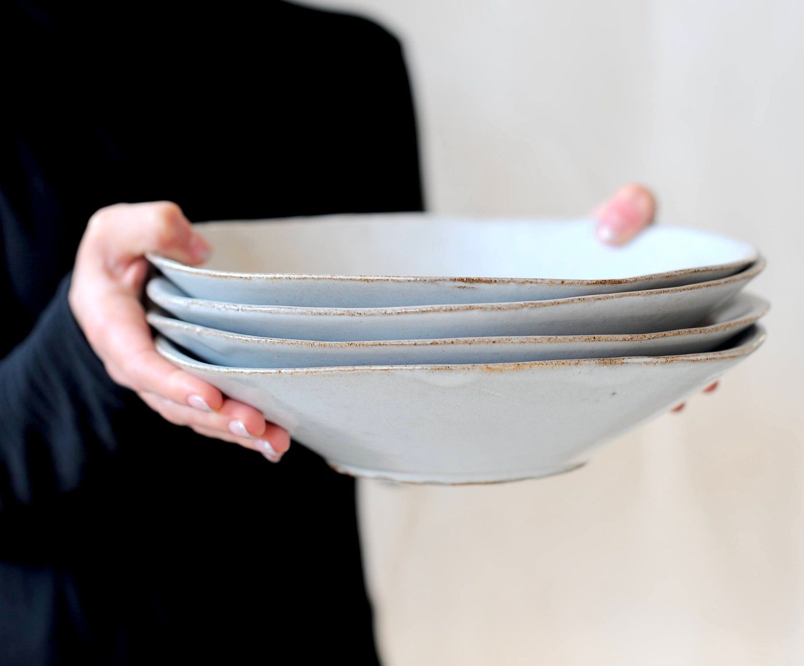 Assiette creuse blanche, autre vue